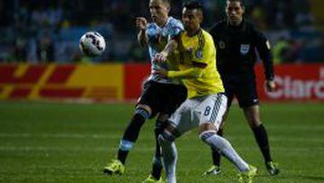 Cardona jug&oacute; su mejor partido con la Selecci&oacute;n Colombia ante Argentina por la Copa Am&eacute;rica.
