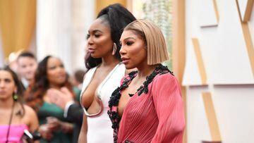 US tennis player-producers Venus Williams (L) and Serena Williams (R) attend the 94th Oscars at the Dolby Theatre in Hollywood, California.