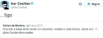 Casillas responde por Twitter.