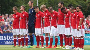 Antes del partido del Bayern se guard&oacute; un minuto de silencio.