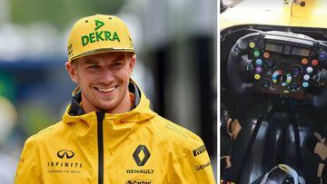 Nico Hulkenberg y el asiento de su Renault.
