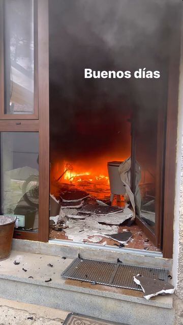 Incendio en la casa de Miguel Herrán.