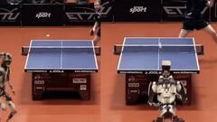 La recreación de una partida de ping pong entre un robot y un humano