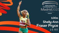 La bicampeona olímpica y pentacampeona mundial Shelly-Ann Fraser-Pryce.