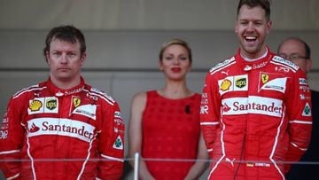 Doble podio de Ferrari en Mónaco: Raikkonen segundo en la victoria de Vettel.