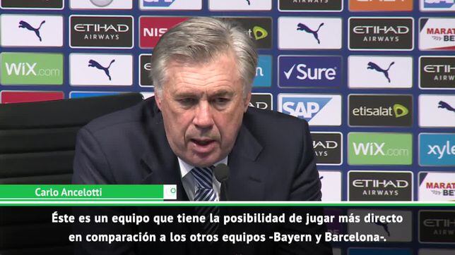 Ancelotti explica las diferencias entre el Barça y el Bayern de Guardiola y este Manchester City