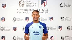 Samuel Lino posa ya como jugador del Atlético.