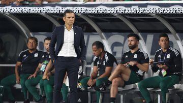 GLENDALE, ARIZONA - JUNE 29: Head coach Jaime Lozano of Mexico reacts during the first half of the Concacaf Gold Cup Group B match against the Haiti at State Farm Stadium on June 29, 2023 in Glendale, Arizona.   Christian Petersen/Getty Images/AFP (Photo by Christian Petersen / GETTY IMAGES NORTH AMERICA / Getty Images via AFP)