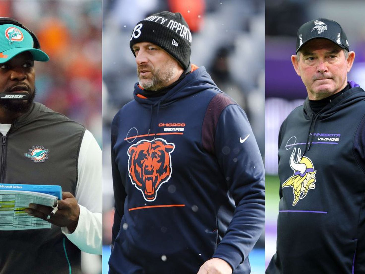 The head coaches fired on Black Monday: Nagy, Zimmer, Flores