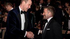 David Beckham was at the ceremony to present one of the awards along with Dua Lipa and Cate Blanchett, and was seen rubbing shoulders with the prince.