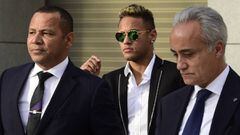 Neymar, junto a su padre.
