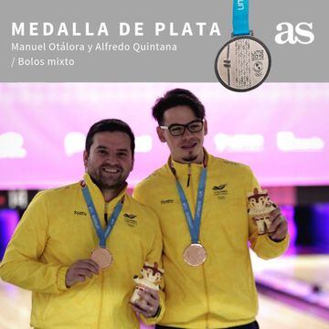Alfredo Quintana y Mauel Otálora fueron bronce en dobles con 5515 pines.