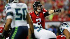 ATLANTA, GA - JANUARY 14: Matt Ryan #2 of the Atlanta Falcons reacts against the Seattle Seahawks at the Georgia Dome on January 14, 2017 in Atlanta, Georgia.   Kevin C. Cox/Getty Images/AFP == FOR NEWSPAPERS, INTERNET, TELCOS &amp; TELEVISION USE ONLY ==