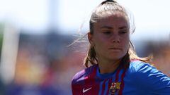Lieke Martens of FC Barcelona looks on during the Final of the spanish women cup, Copa de la Reina, football match played between FC Barcelona and Sporting Club de Huelva on May 29, 2022, in Alcorcon, Madrid Spain.
 AFP7 
 29/05/2022 ONLY FOR USE IN SPAIN