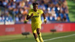 GETAFE, SPAIN - AUGUST 28: Samu Chukwueze of Villarreal CF in action during the LaLiga Santander match between Getafe CF and Villarreal CF at Coliseum Alfonso Perez on August 28, 2022 in Getafe, Spain. (Photo by Angel Martinez/Getty Images)