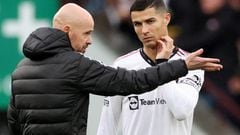 The English Football Association has suspended Cristiano Ronaldo for two games and fined him almost $60,000 for breaking a fan’s mobile phone.