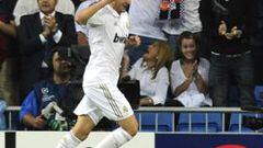 <b>MUY CELEBRADO. </b>El de anoche fue el tercer gol que Benzema le marcó a su exequipo desde que está en el Madrid, pero en esta ocasión sí que lo celebró.