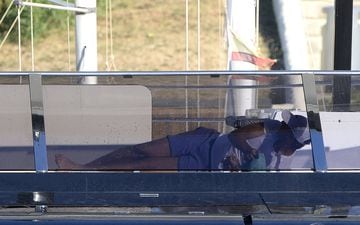 Rafael Nadal en el barco.