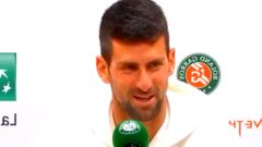 Djokovic manda un mensaje al público de Roland Garros tras los abucheos frente a Alcaraz 
