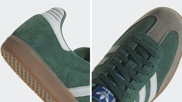Zapatillas Samba Adidas Originals de color verde y en ante para hombre