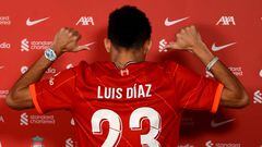 Luis Díaz en su llegada a Liverpool
