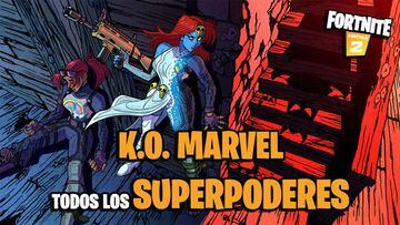 K.O. Marvel en Fortnite: todos los superpoderes y c&oacute;mo usarlos