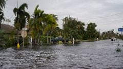 FLORIDA, USA - SEPTEMBER 29: A view of flooded and damaged area aftermath of hurricane in Fort Myers district of Florida, United States on September 29, 2022. Hurricane Ian is packing maximum sustained winds of 150 mph (241 kph), down slightly from 155 mph (249 kph) winds recorded just hours earlier. US authorities warned earlier on Wednesday that Ian is slated to bring mass devastation to parts of Florida as it barreled toward the southeastern state. At least 2.5 million Floridians are currently under some type of evacuation order as Hurricane Ian rapidly intensified into a major hurricane. Hurricane Ian is slated to bring mass devastation to parts of Florida as it barrels toward the southeastern state with winds nearing Category 5 status. (Photo by Lokman Vural Elibol/Anadolu Agency via Getty Images)