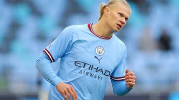 Erling Haaland of Manchester City during the friendly match between Manchester City and Girona