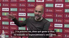 La tensa discusión entre Guardiola y un periodista tras la eliminación del City
