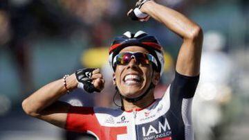 Jarlinson Pantano cambio de equipo, del IAM Cycling pasó al  Trek-Segafredo, con Alberto Contador