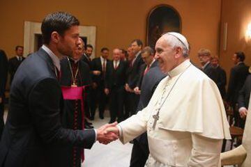 El Papa Francisco con Xabi Alonso.