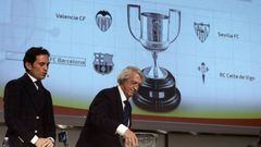 The Copa del Rey semi-final draw being made