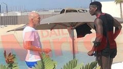Zidane meets up with Paul Pogba in Dubai