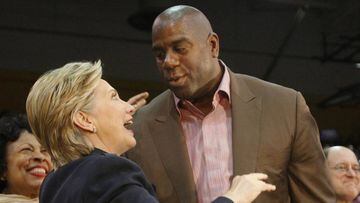 Hillary Clinton and Magic Johnson