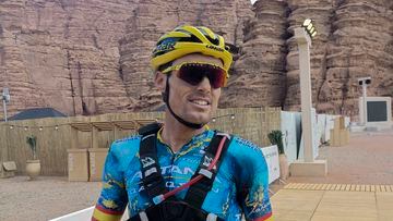 El ciclista español Luis León Sánchez, durante la NEOM Titan Desert de Arabia Saudí.