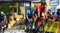 FOIX, FRANCE - JULY 19: Luis Leon Sanchez Gil of Spain and Team Bahrain Victorious crosses the finish line during the 109th Tour de France 2022, Stage 16 a 178,5km stage from Carcassonne to Foix / #TDF2022 / #WorldTour / on July 19, 2022 in Foix, France. (Photo by Tim de Waele/Getty Images)
