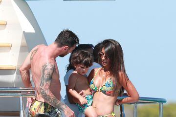 Messi con su familia de vacaciones 
