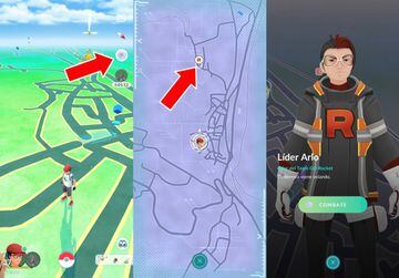 Encontramos al Líder Arlo del Team GO Rocket usando un Radar Rocket en Pokémon GO