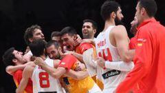La Selecci&oacute;n celebra el pasa a las semifinales del Eurobasket.