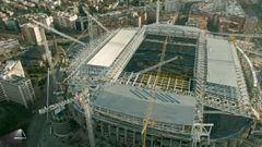 Dramatic bird's eye view of the New Bernabéu taking shape
