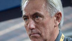 (FILES) This file photo taken on March 23, 2017 shows Bert van Marwijk, the head coach of the Saudi Arabia national football team, before round 3 of the team&#039;s group B match against Thailand in the 2018 World Cup Russia qualifiers in Bangkok. Bert v