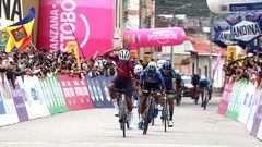 Victoria de Robinson Chalapud en la novena etapa de la etapa 9 de la Vuelta a Colombia 2022, entre Guateque y Santa Rosa de Viterbo.