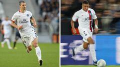 Ibrahimovic y Mbapp&eacute;, pasado y presente en el PSG. 