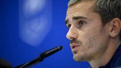 France's forward #07 Antoine Griezmann gives a press conference at the Jassim-bin-Hamad Stadium in Doha on December 02, 2022, during the Qatar 2022 World Cup football tournament. (Photo by FRANCK FIFE / AFP) (Photo by FRANCK FIFE/AFP via Getty Images)