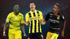 As&iacute; ser&iacute;a el Borussia Dortmund si no hubiese vendido a sus estrellas: Lewandowski, Demb&eacute;l&eacute;, Immobile, Aubameyang...