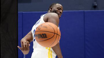 Draymond Green #23 of the Golden State Warriors poses for a picture during the Warriors' media day on October 02, 2023 in San Francisco, California.