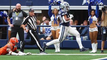 The Dallas Cowboys dominated the Chicago Bears with a defensive touchdown by Parsons and three Pollard touchdowns on offense to head into their bye week.