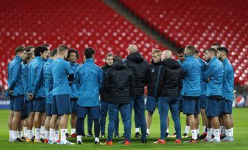 Real Madrid train at Wembley ahead of the Champions League MD4 meeting with Tottenham.