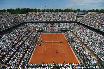 Panorámica de la pista central de Roland Garros. 