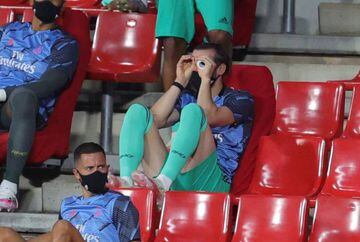 Eyeing opportunities | Real Madrid's Gareth Bale watches on in the Estadio Nuevo los Cármenes, Granada.
